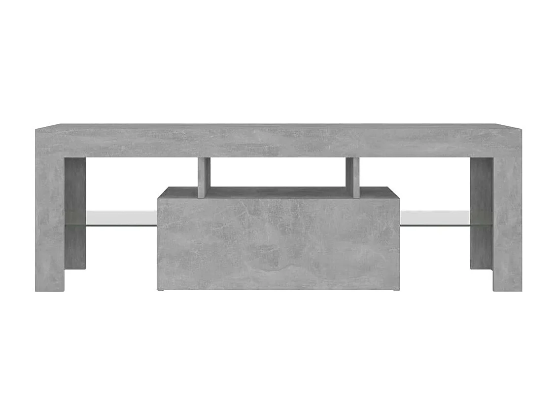 Tv-meubel met LED-verlichting 120x35x40 cm betongrijs NL730716