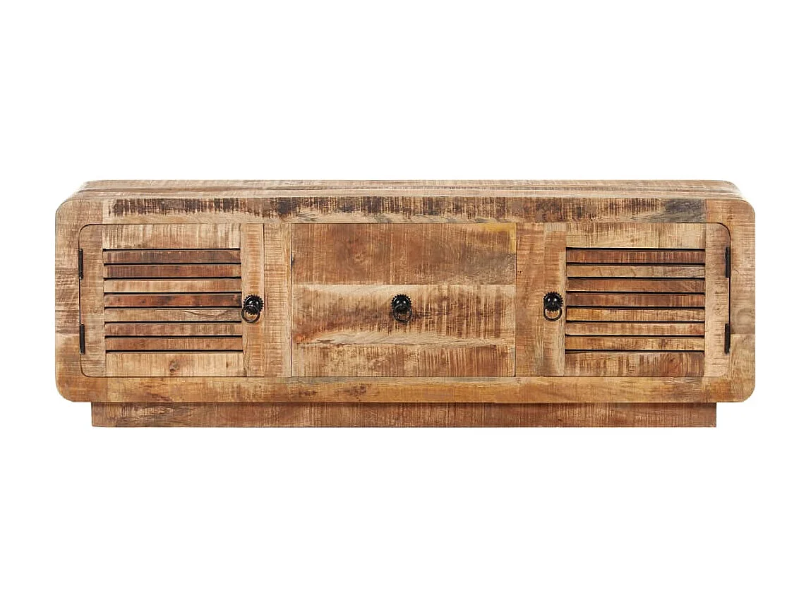 Meuble TV 120x30x40 cm Bois de manguier brut BE61749