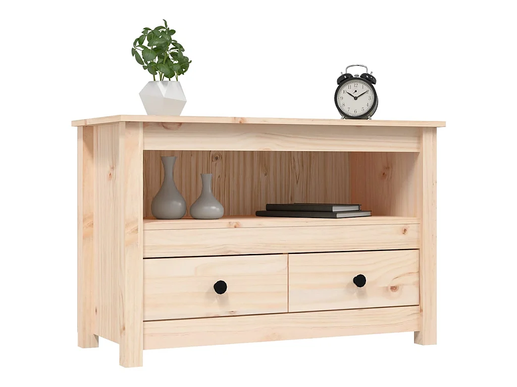 TV-Schrank,TV-Möbel 79x35x52 cm Massivholz Kiefer -gkd56768
