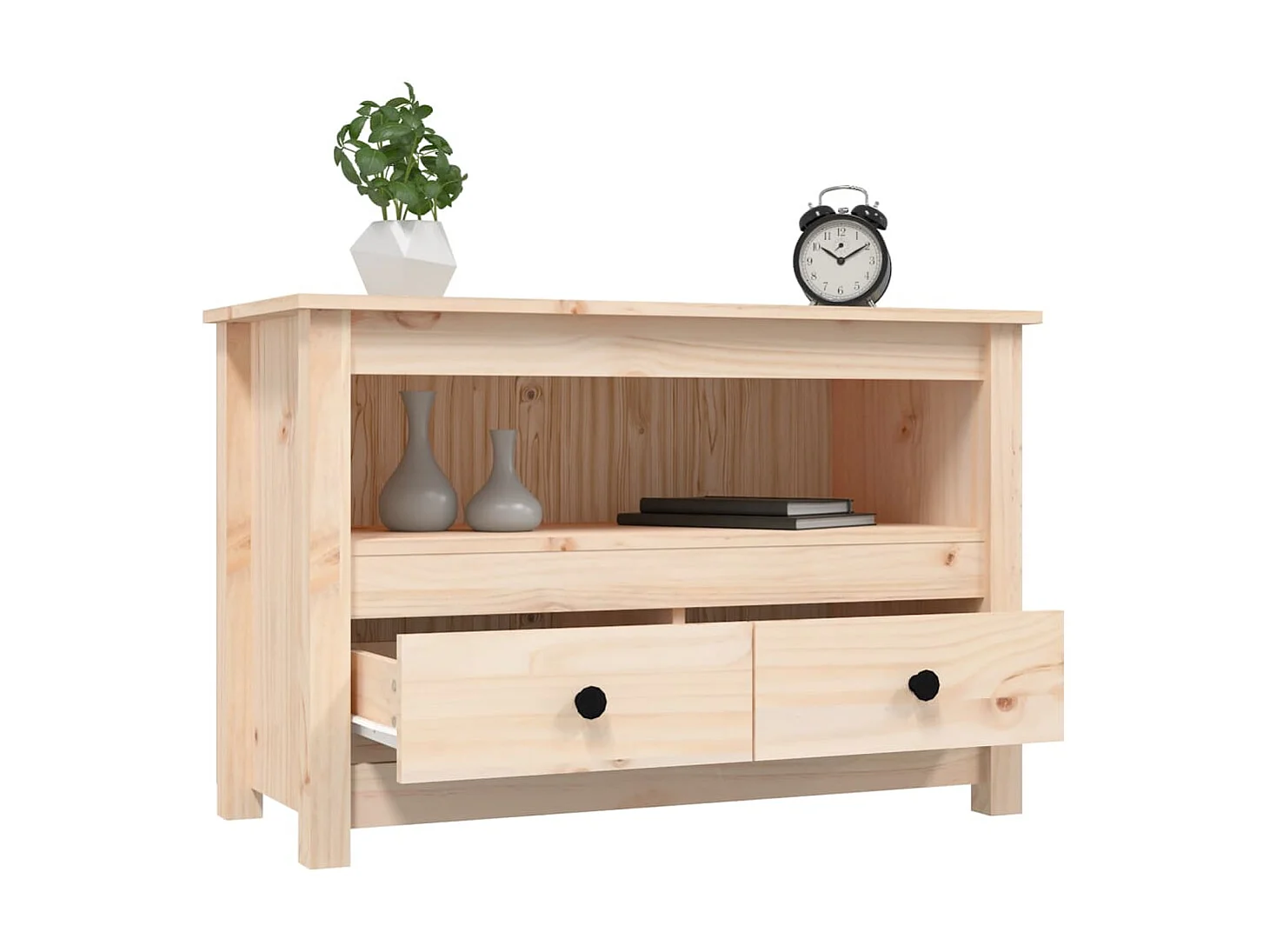 TV-Schrank,TV-Möbel 79x35x52 cm Massivholz Kiefer -gkd56768