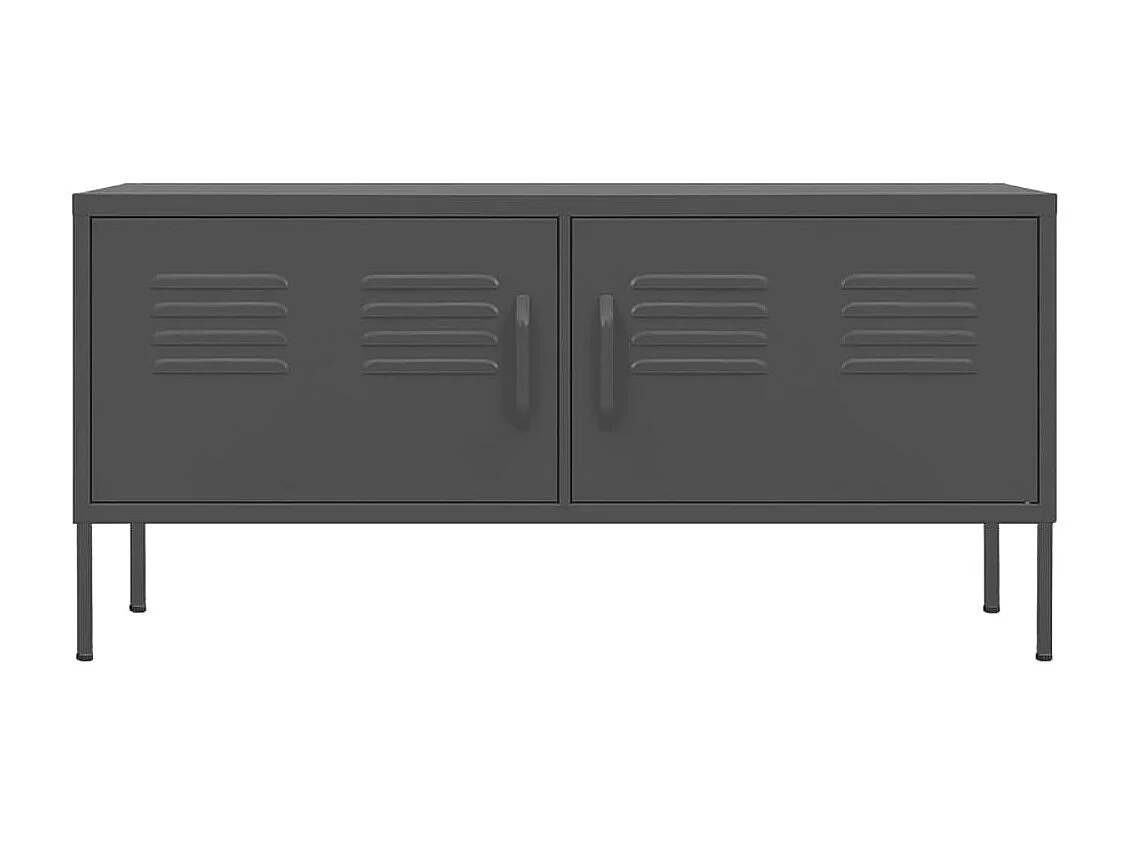 Mueble para TV de acero gris antracita 105x35x50 cm ES74954
