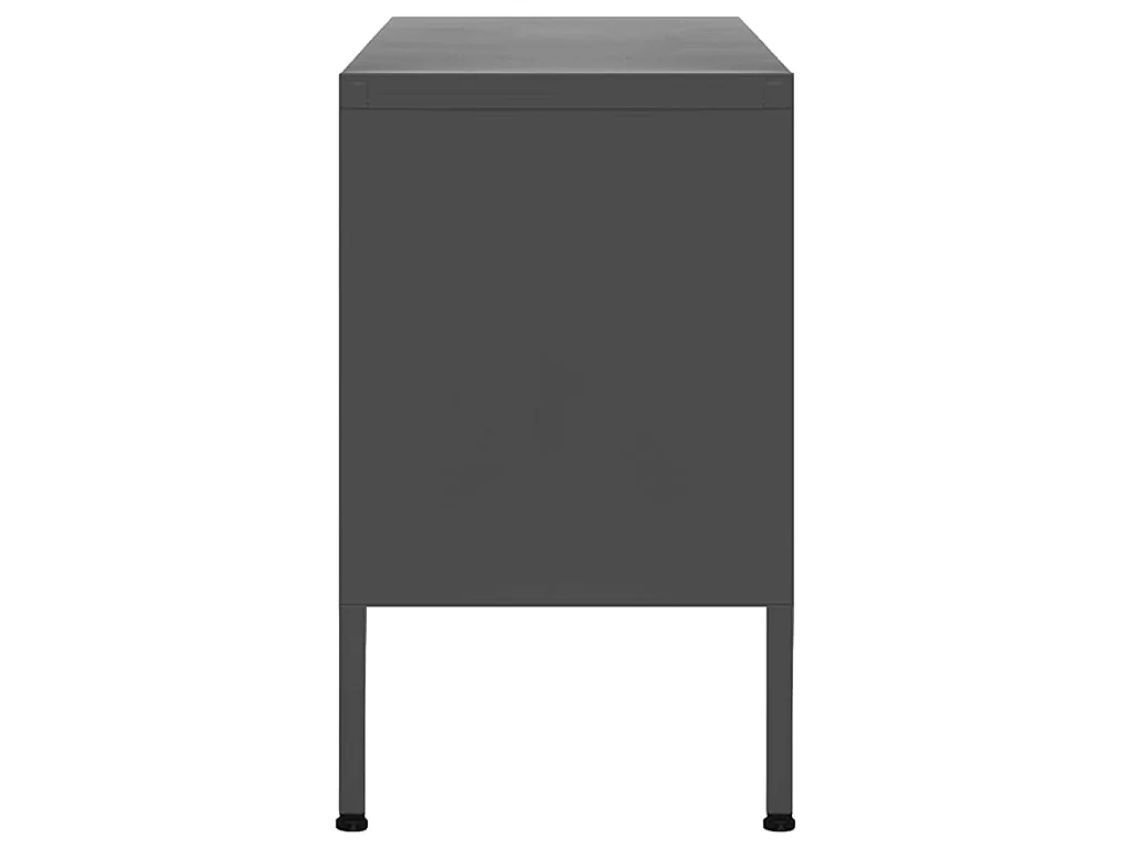 Mueble para TV de acero gris antracita 105x35x50 cm ES74954