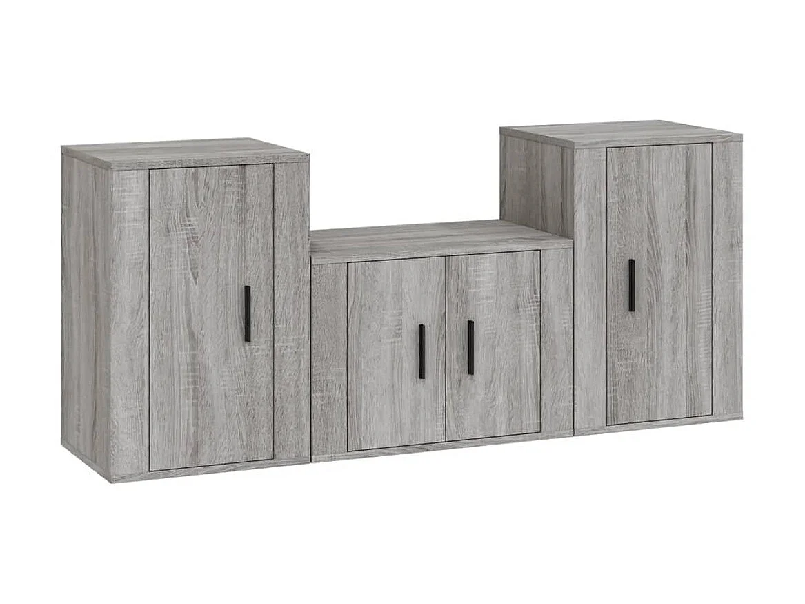 Meubles TV 3 pcs Sonoma BEis Bois d'ingénierie BE18666