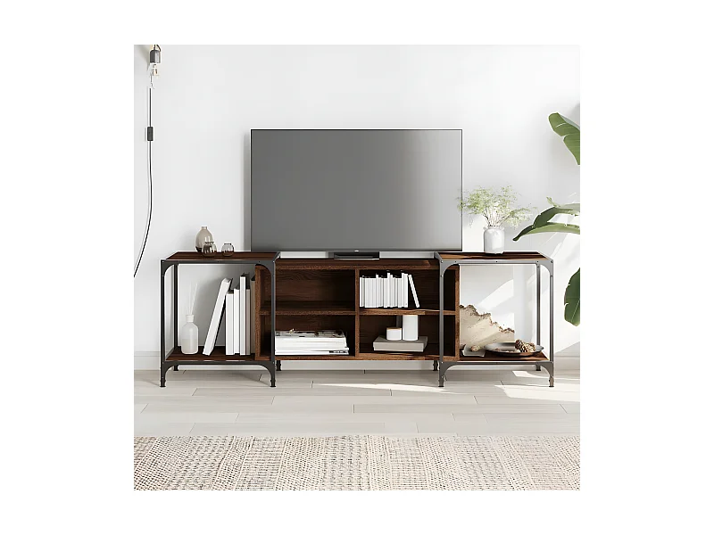 TV-Schrank,TV-Möbel Braun Eichen-Optik 153x37x50 cm Holzwerkstoff -gkd891497