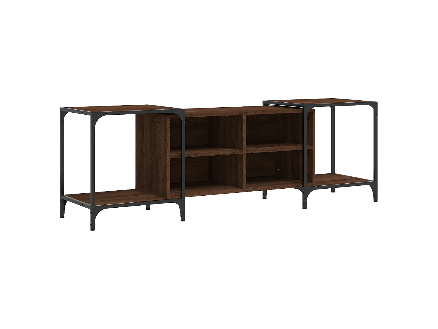 Meuble TV chêne marron 153x37x50 cm bois d'ingénierie BE61493