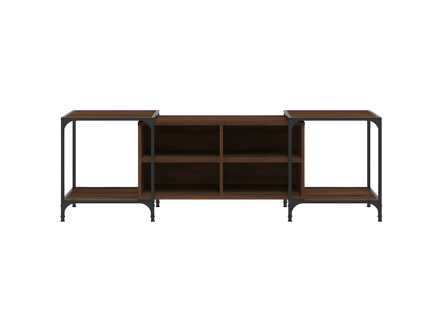 Meuble TV chêne marron 153x37x50 cm bois d'ingénierie BE61493