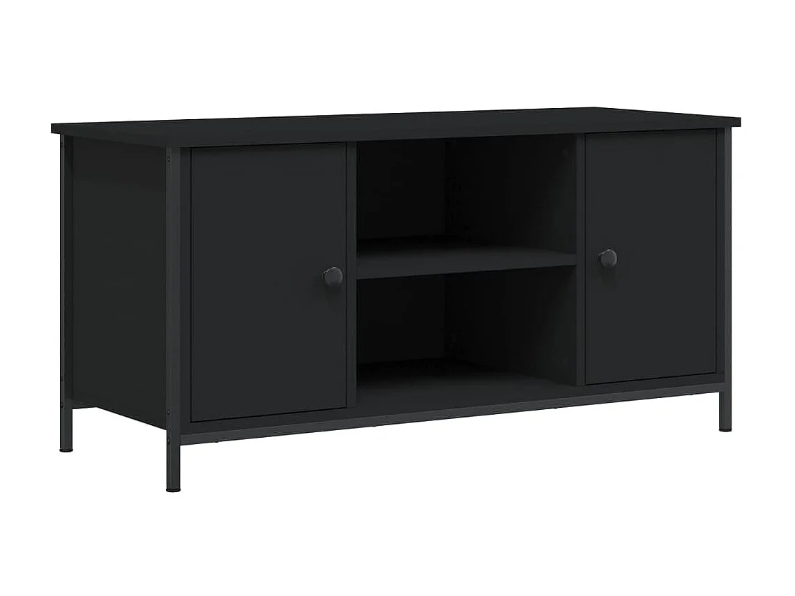 Mueble para TV madera contrachapada negro 100x40x50 cm ES87030