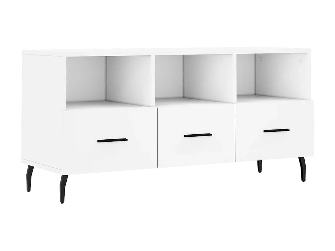 Mueble de TV madera de ingeniería blanco 102x36x50 cm ES17143