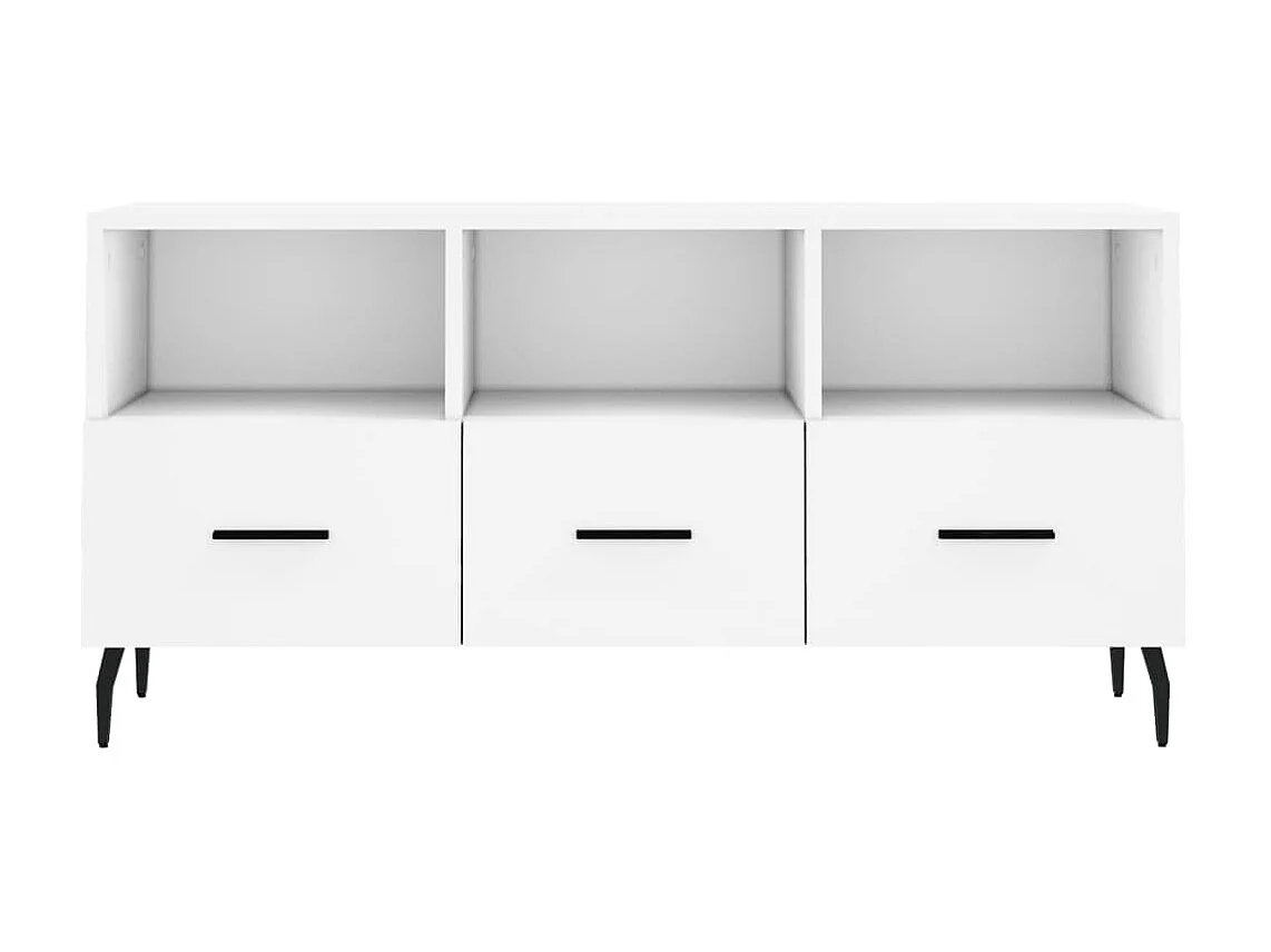 Mueble de TV madera de ingeniería blanco 102x36x50 cm ES17143