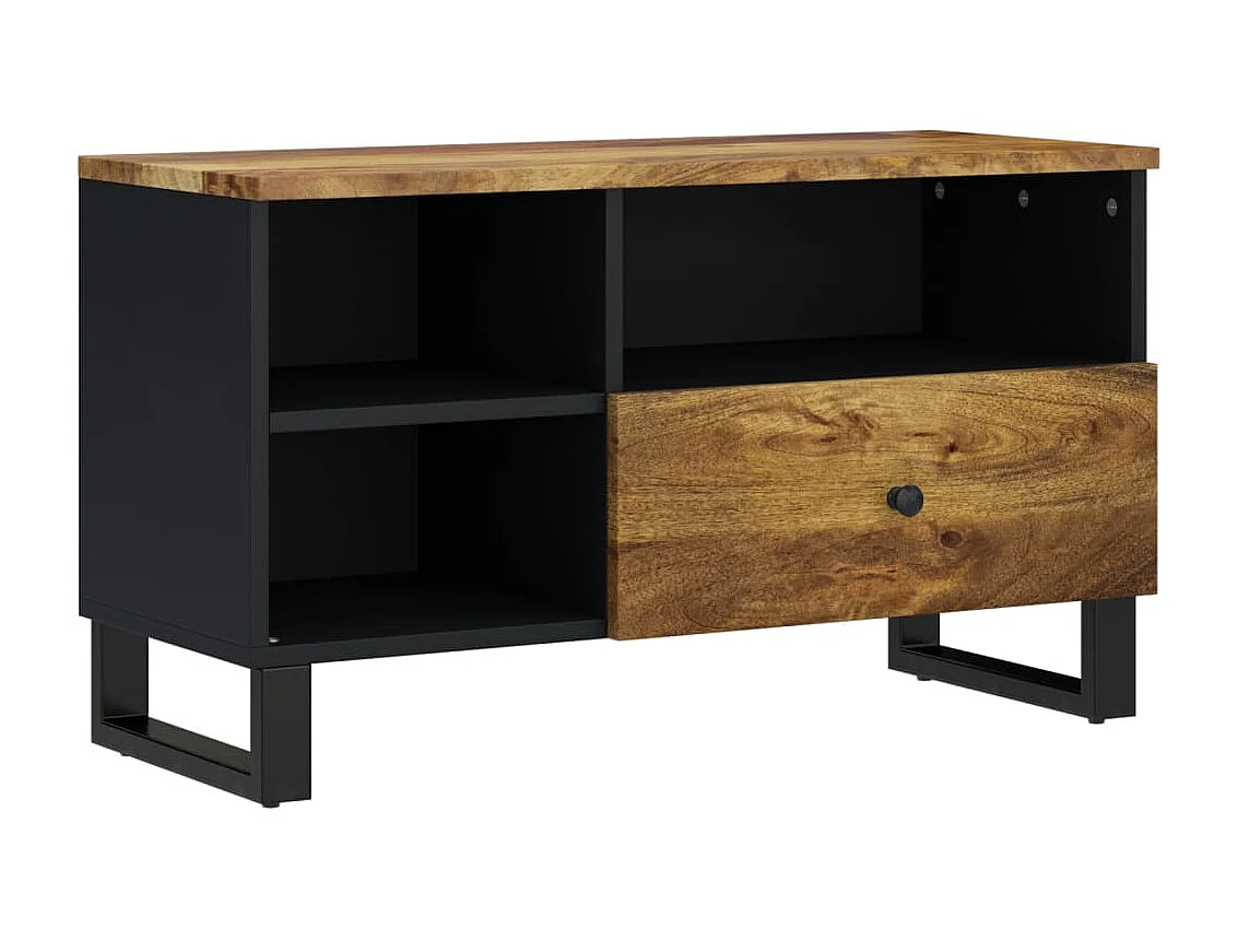 Meuble TV 80x33x46 cm bois de manguier et d'ingénierie BE43153