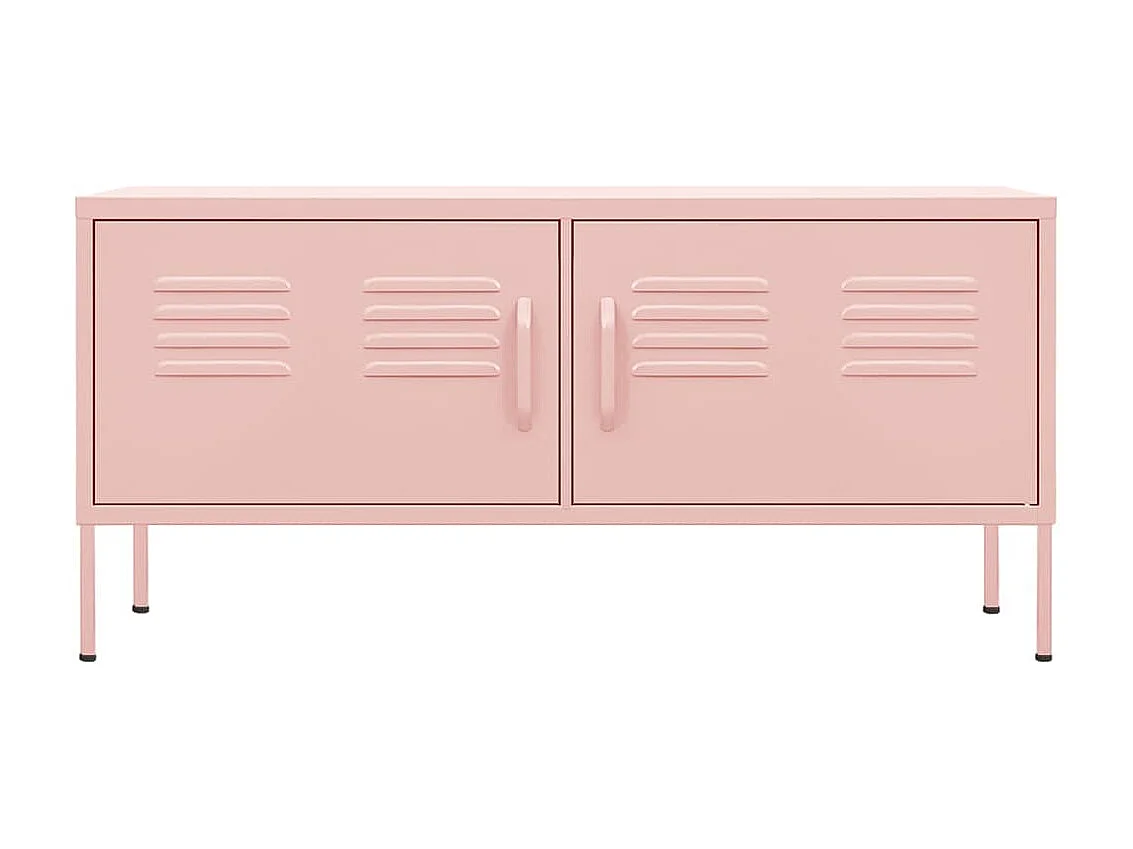 Mueble para TV de acero rosa 105x35x50 cm ES45777