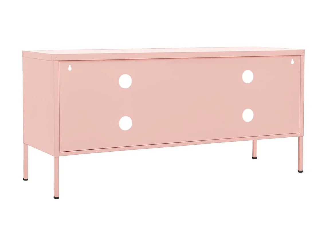 Mueble para TV de acero rosa 105x35x50 cm ES45777