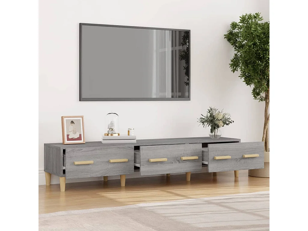 Meuble TV Sonoma gris 150x34,5x30 cm Bois d'ingénierie BE29428