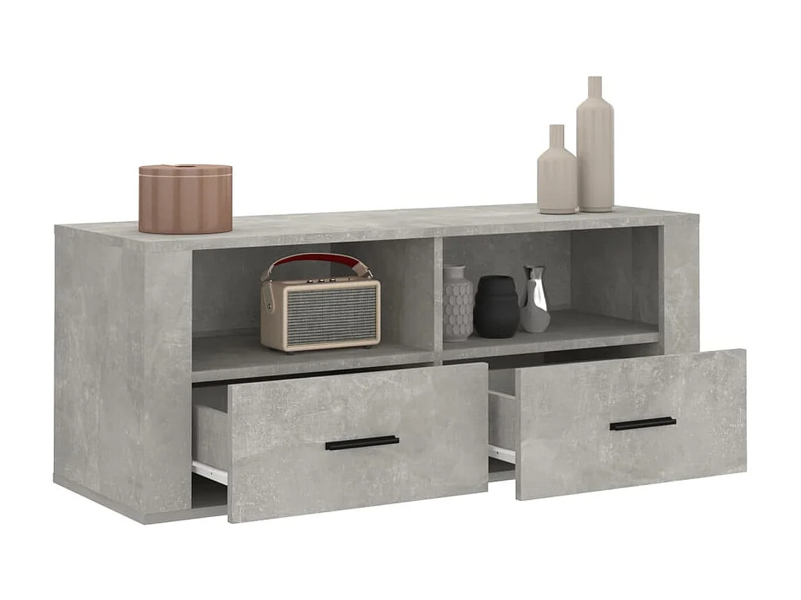 Mueble para TV contrachapada gris hormigón 100x35x40 cm ES35110