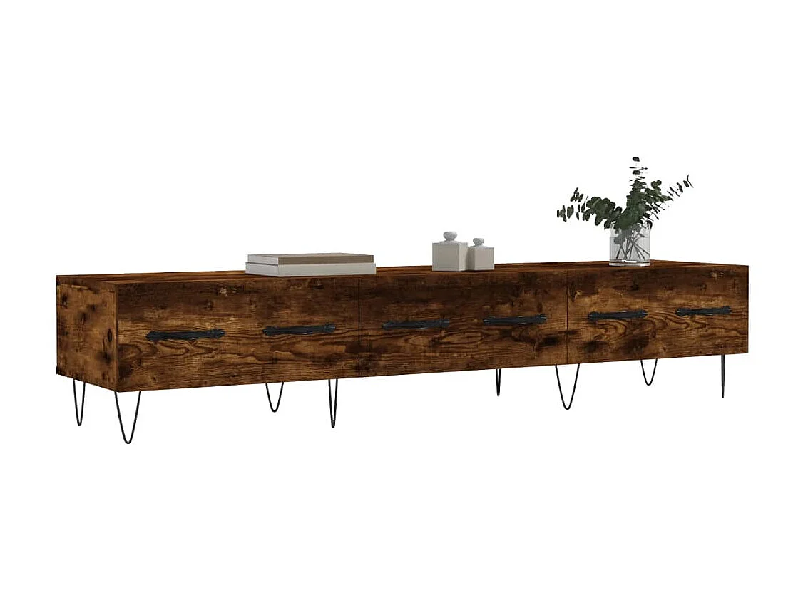 Mueble de TV madera de ingeniería roble ahumado 150x36x30 cm ES53899