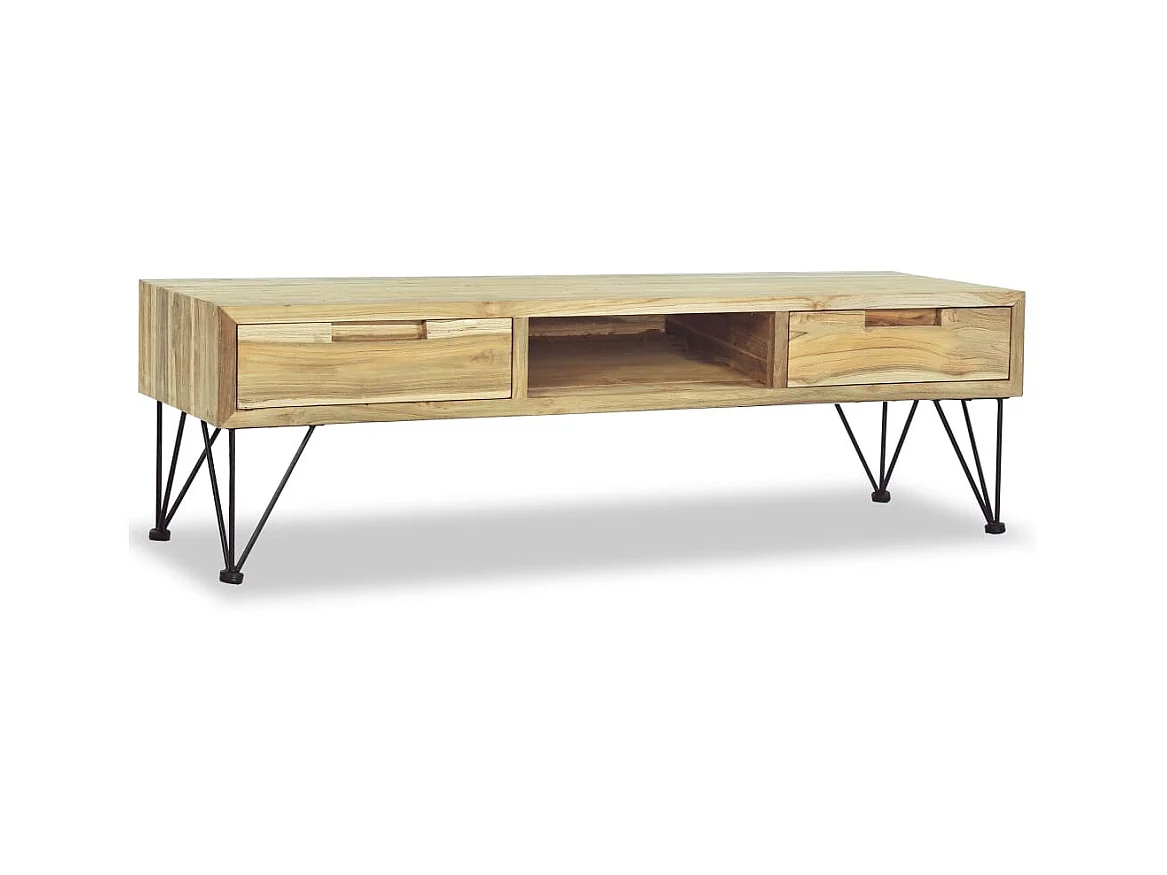Tv-meubel 120x35x35 cm massief teakhout NL173130