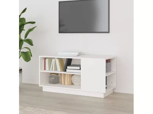 Kauf Unique TV-Schrank,TV-Möbel Weiß 80x35x40,5 cm Massivholz Kiefer -gkd952214