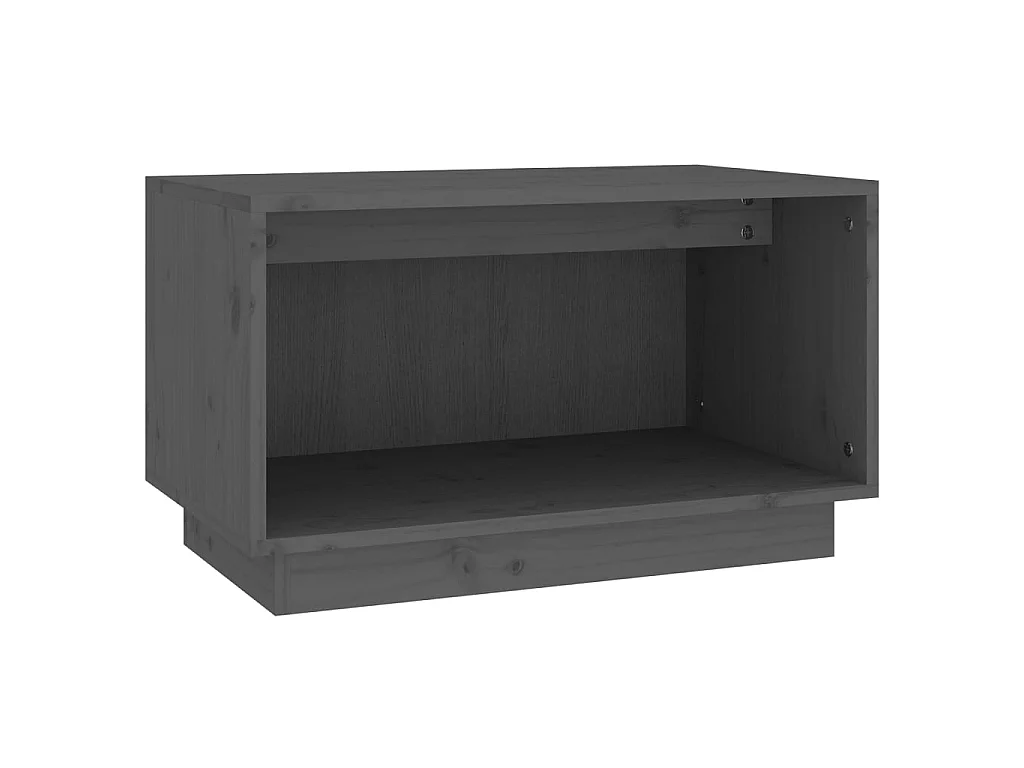 Móvel de TV 60x35x35 cm madeira de pinho maciça cinza PT573958