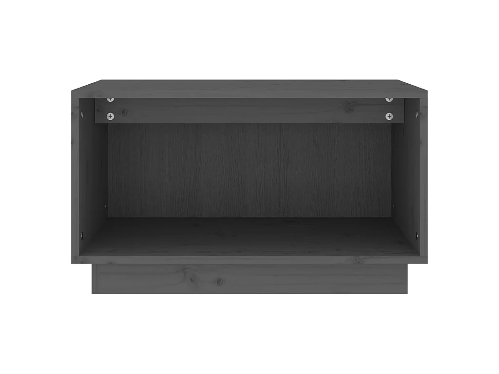 Meuble TV Gris 60x35x35 cm Bois de pin massif BE16286