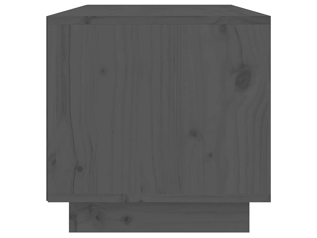Meuble TV Gris 60x35x35 cm Bois de pin massif BE16286