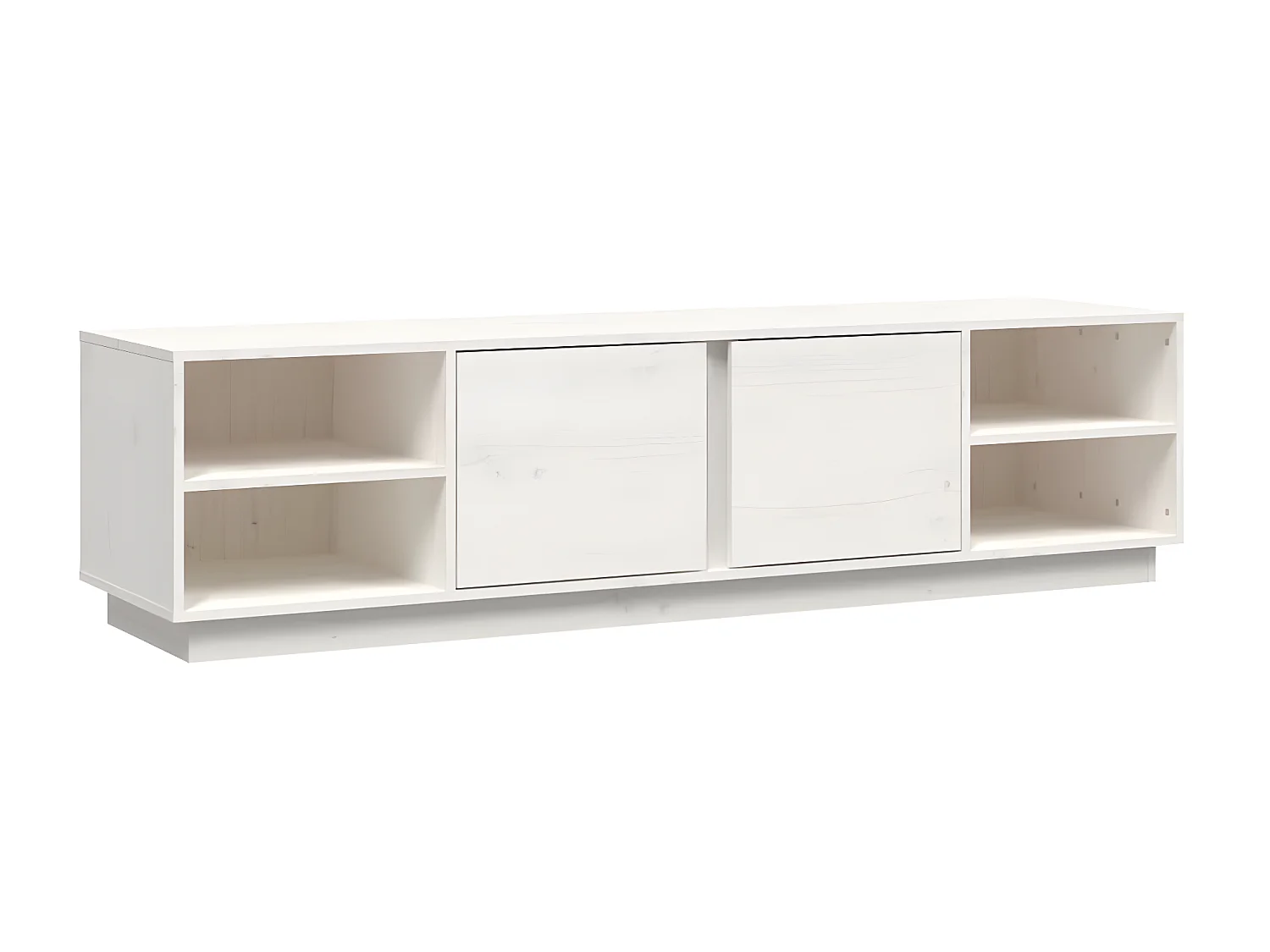 TV-Schrank,TV-Möbel Weiß 156x40x40 cm Massivholz Kiefer -gkd466471
