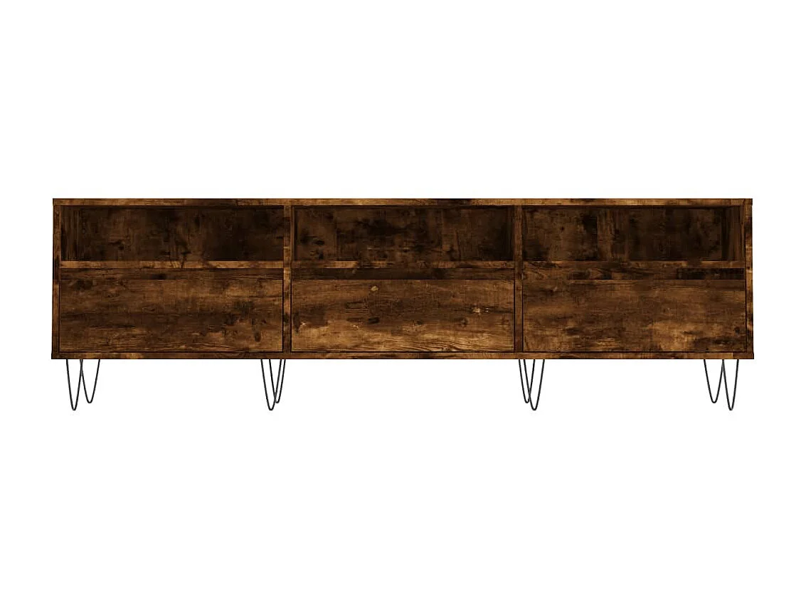 Meuble TV chêne fumé 150x30x44,5 cm bois d'ingénierie GR26721