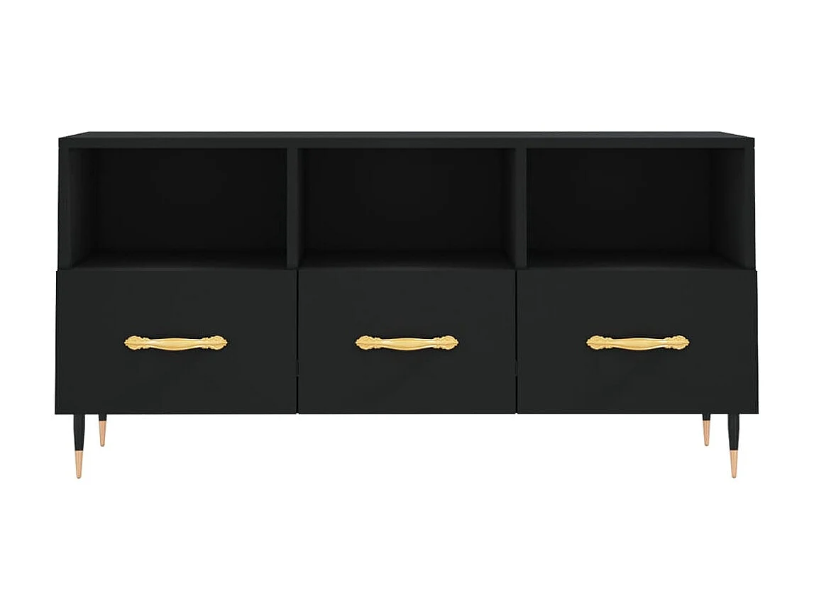 TV-Schrank,TV-Möbel Schwarz 102x36x50 cm Holzwerkstoff -gkd182589