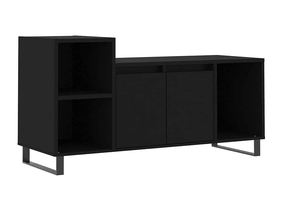 Tv-meubel 100x35x55 cm bewerkt hout zwart NL285675