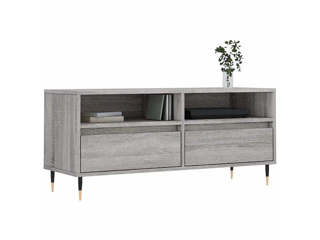 TV-Schrank,TV-Möbel Grau Sonoma 100x34,5x44,5 cm Holzwerkstoff -gkd653798