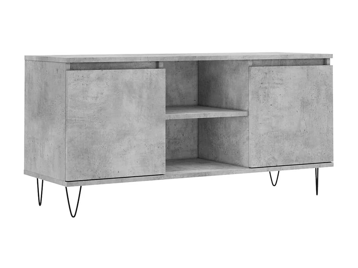 Móvel de TV 104x35x50 cm derivados de madeira cinzento cimento PT324116