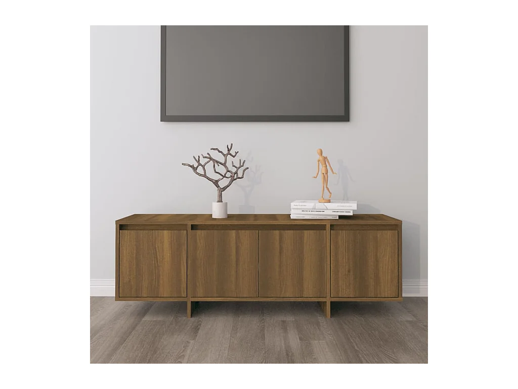 Mueble para TV madera contrachapada marrón roble 120x30x40,5 cm ES96578