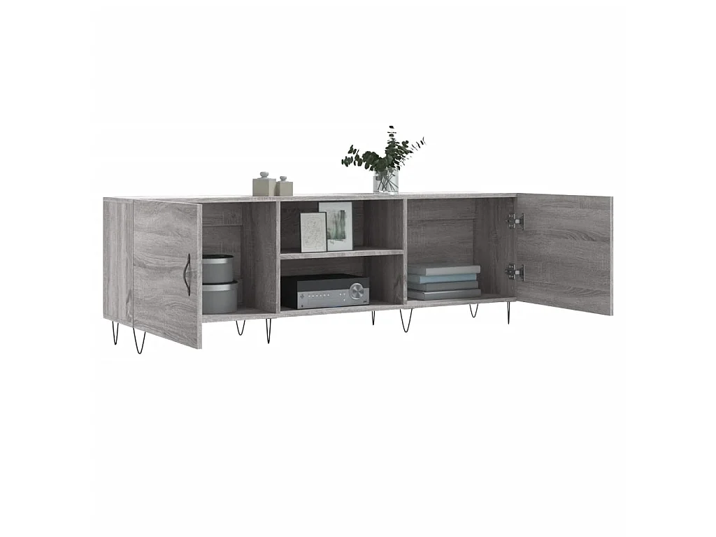 TV-Schrank,TV-Möbel Grau Sonoma 150x30x50 cm Holzwerkstoff -gkd175062