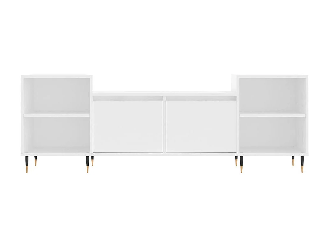 Meuble TV Blanc 160x35x55 cm Bois d'ingénierie BE7267