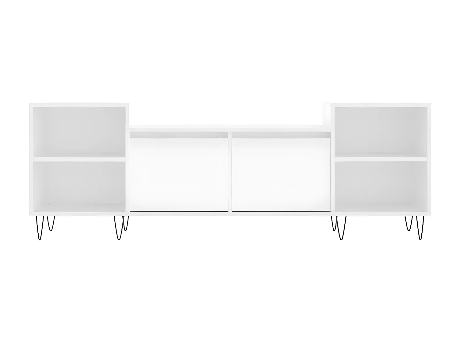 Mueble para TV madera contrachapada blanco 160x35x55 cm ES13372
