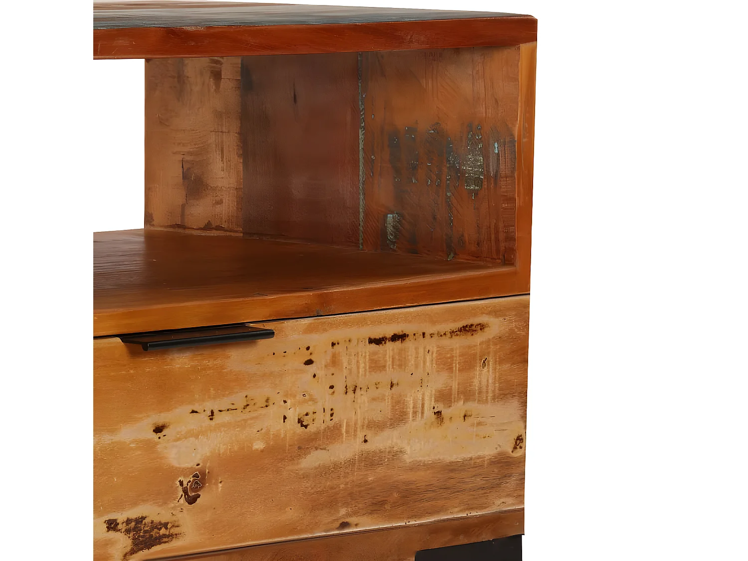 Meuble TV 118 x 35 x 45 cm Bois de récupération massif BE92402