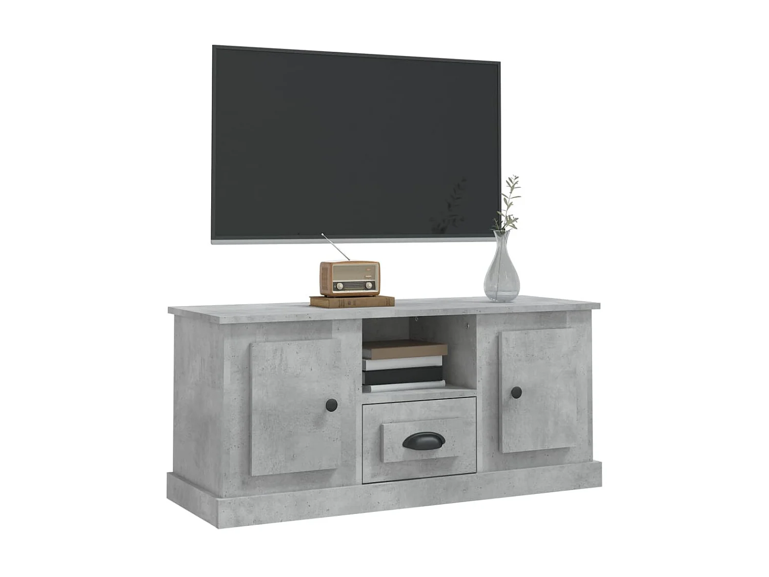 TV-Schrank,TV-Möbel Betongrau 100x35,5x45 cm Holzwerkstoff -gkd550467