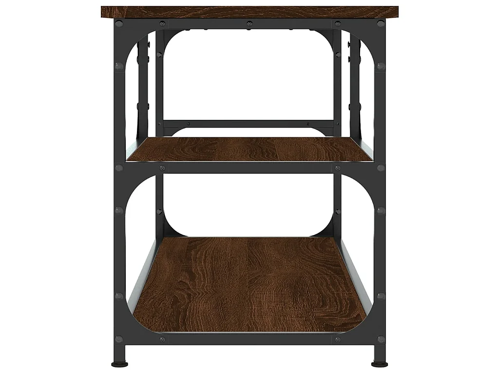 TV-Schrank,TV-Möbel Braun Eichen-Optik 103x38x46,5cm Holzwerkstoff Stahl -gkd810337