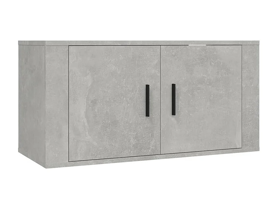 Meubles TV 2 pcs BEis béton bois d'ingénierie BE46569