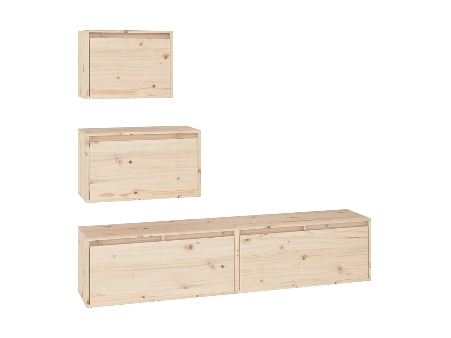 4 pcs Meubles TV Bois massif de pin BE85930