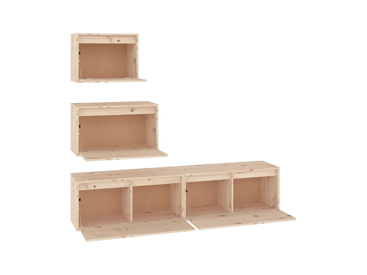 4 Stk.TV-Schränke,TV-Möbel Massivholz Kiefer -gkd452707