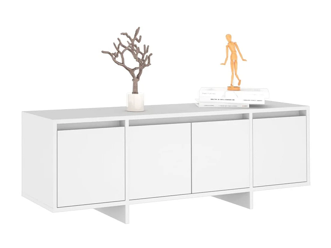 Meuble TV Blanc 120x30x40,5 cm Aggloméré BE86230