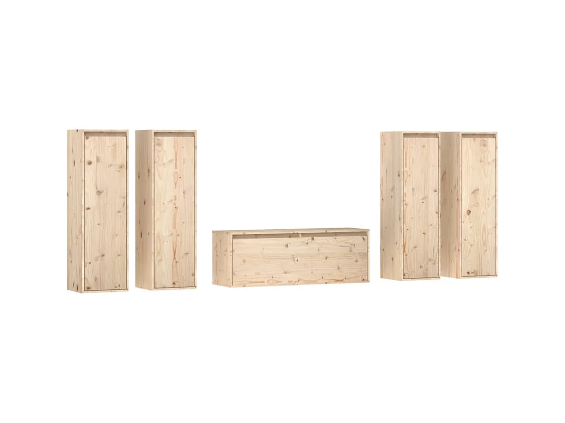 5 Stk.TV-Schränke,TV-Möbel Massivholz Kiefer -gkd41962