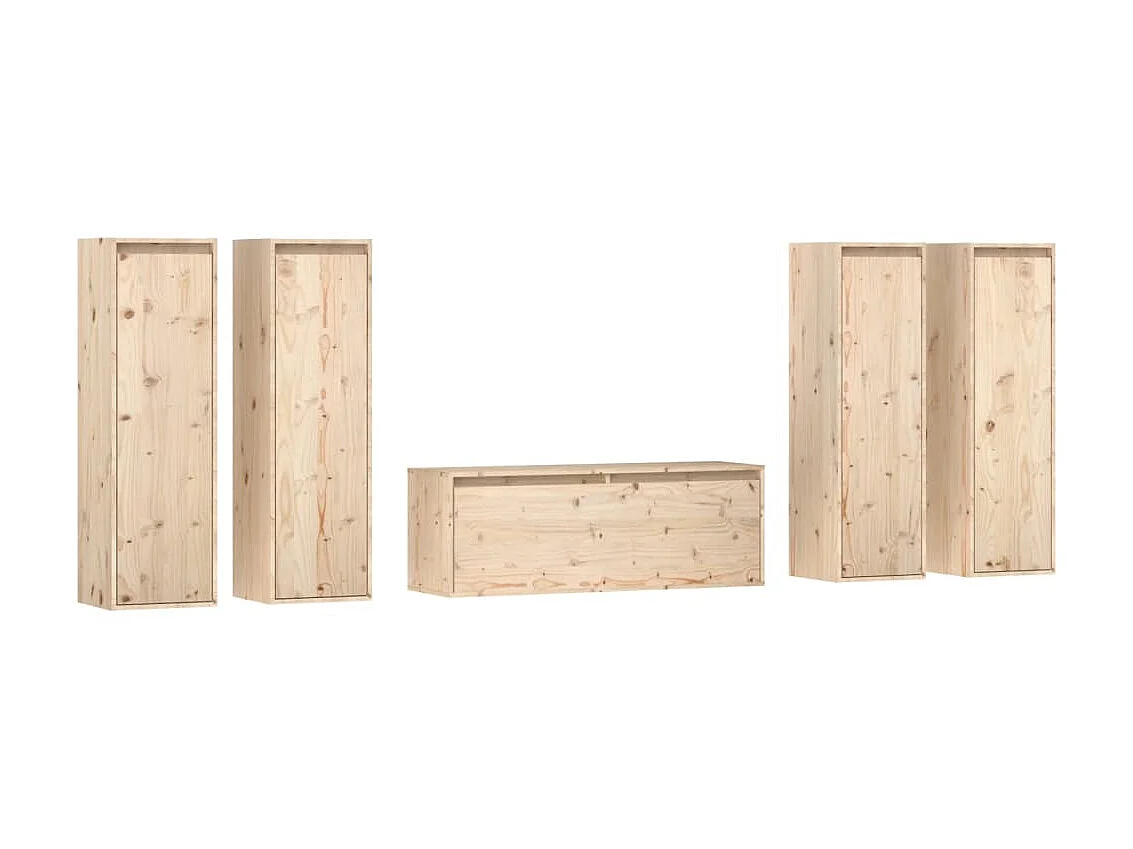 Meubles TV 5 pcs Bois massif de pin BE26058