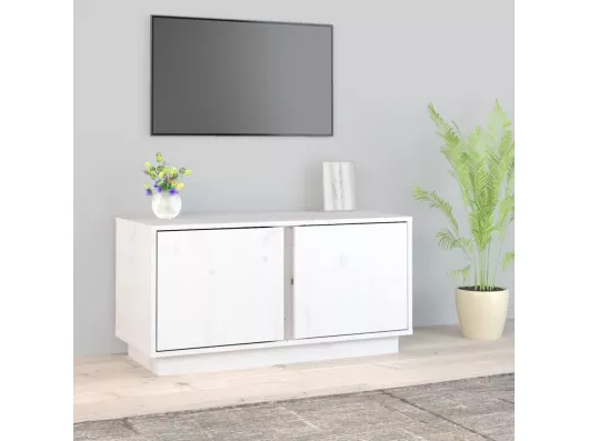 Kauf Unique TV-Schrank,TV-Möbel Weiß 80x35x40,5 cm Massivholz Kiefer -gkd240044