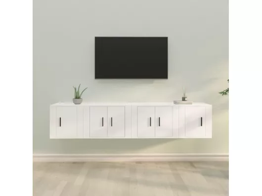 Kauf Unique 4-tlg. TV-Schrank-Set,TV-Möbel Weiß Holzwerkstoff -gkd820303