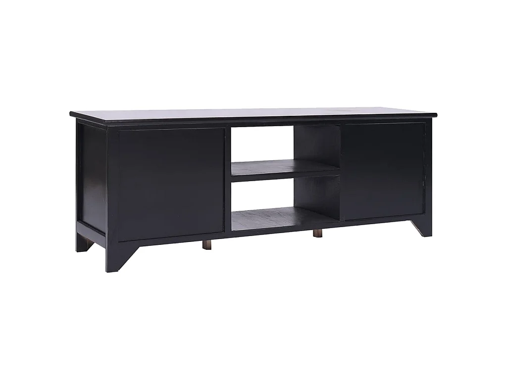 Móvel de TV 108x30x40 cm madeira paulownia maciça preto PT126313