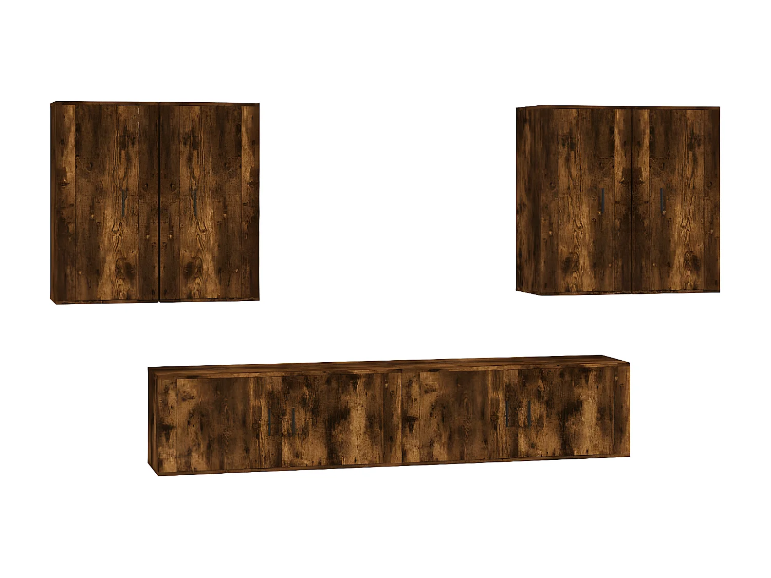 Ensemble de meubles TV 6 pcs Chêne fumé Bois d'ingénierie BE25753