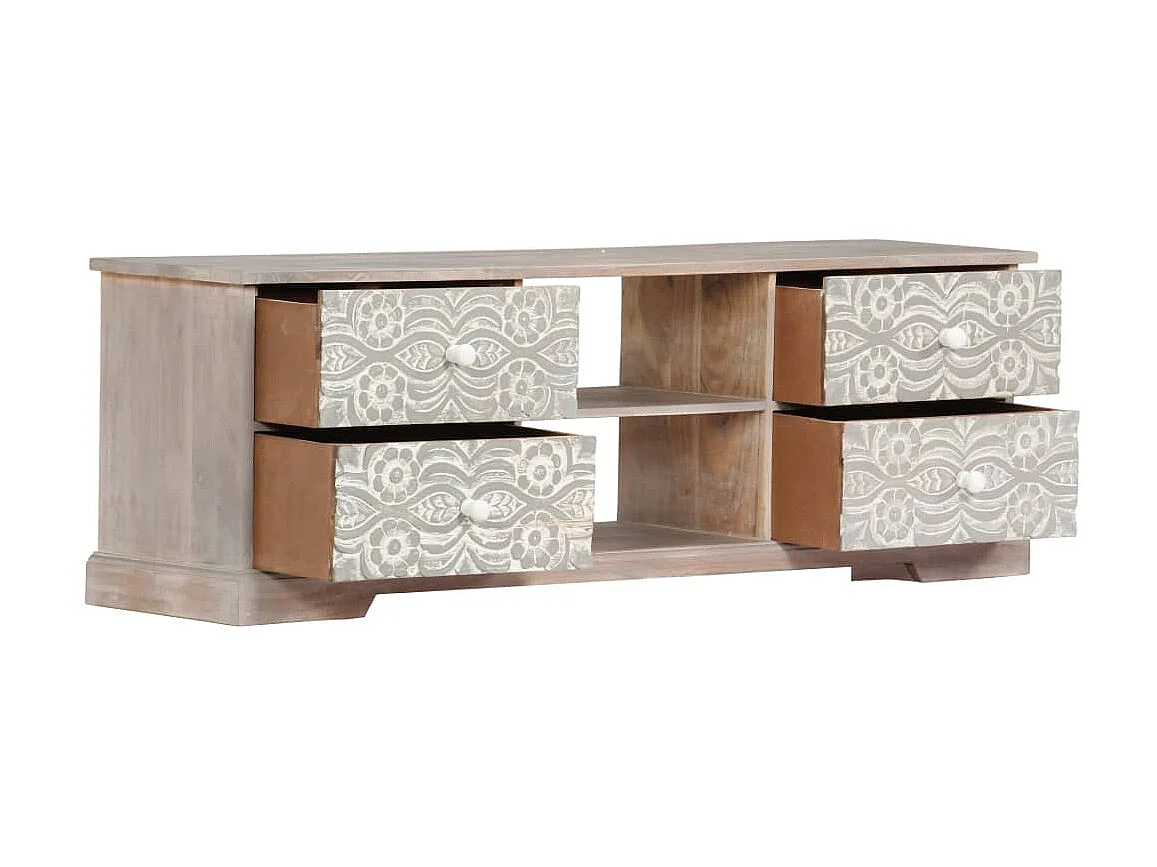 Meuble TV 120x30x40 cm Bois d'acacia massif BE49680