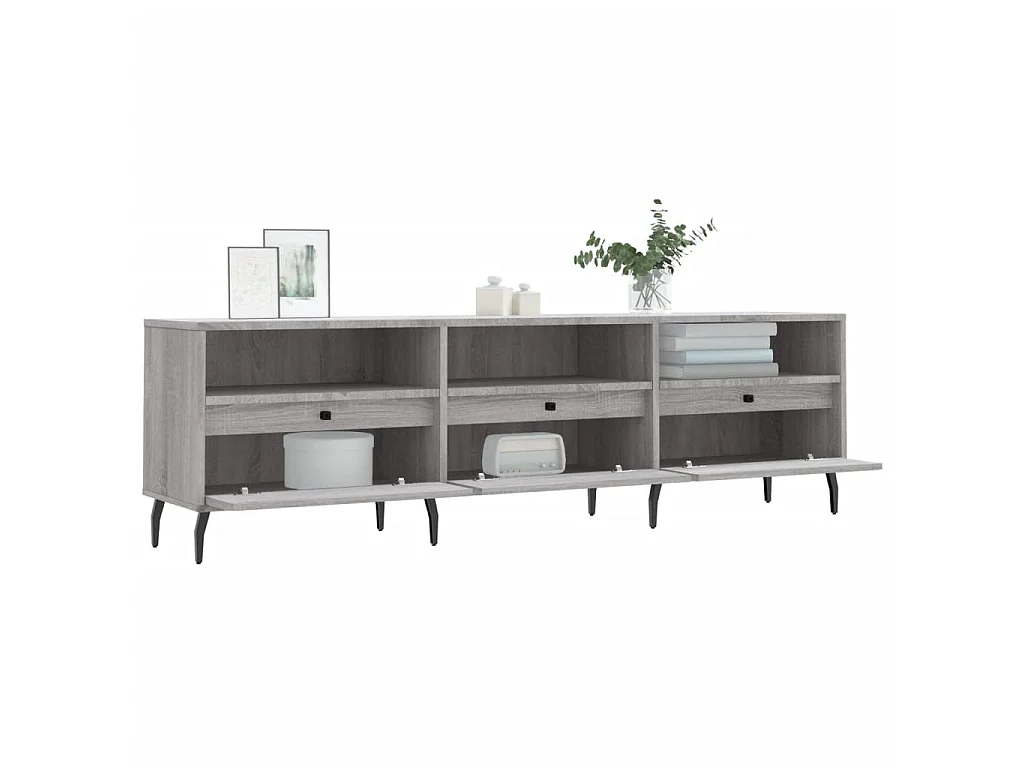 Meuble TV sonoma BEis 150x30x44,5 cm bois d'ingénierie BE64651
