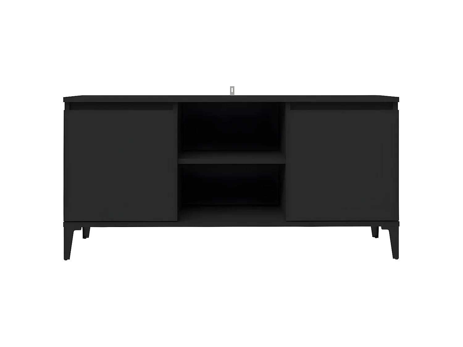 Meuble TV avec pieds en métal Noir 103,5x35x50 cm BE27089